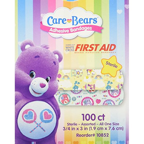 DUKAL 10852 Care Bears Adhesive Strip 3/4 X 3 Inch Plastic Rectangle (100/BX)