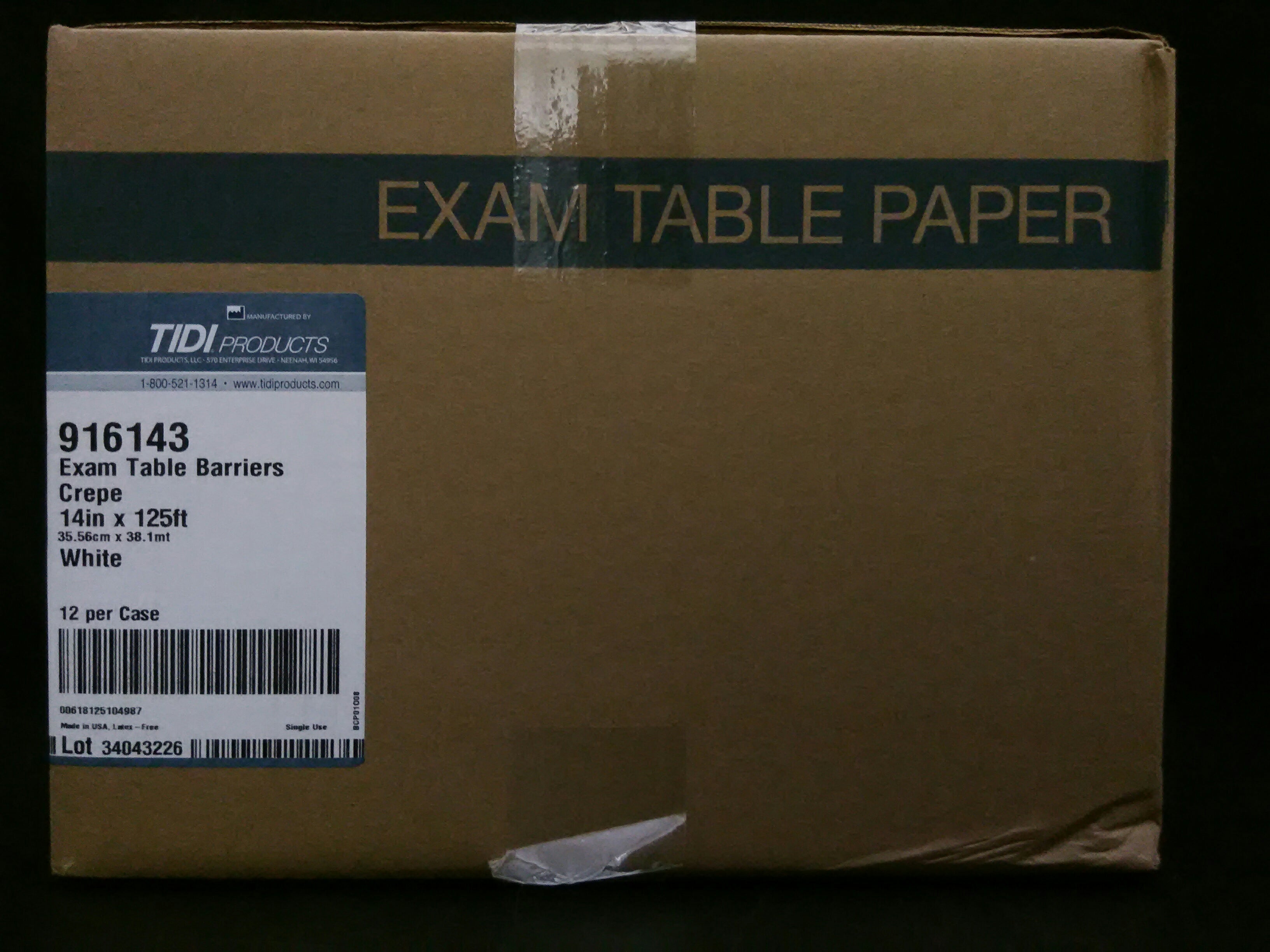 TIDI 916143 PAPER EXAM TABLE CREPE 14