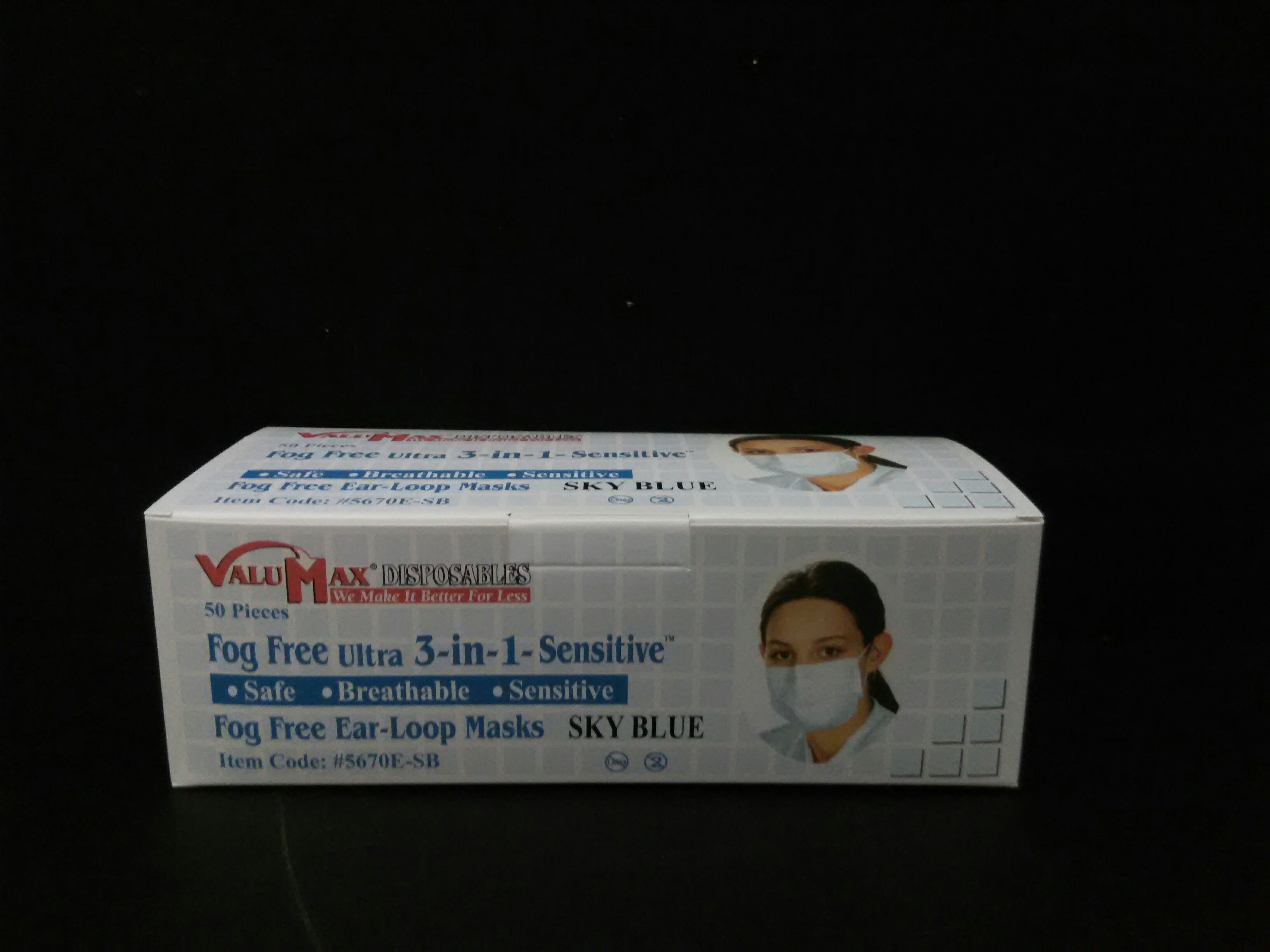 VALUMAX 5670E-SB MASK FOG-FREE 3-IN-1 SKYBLU 50