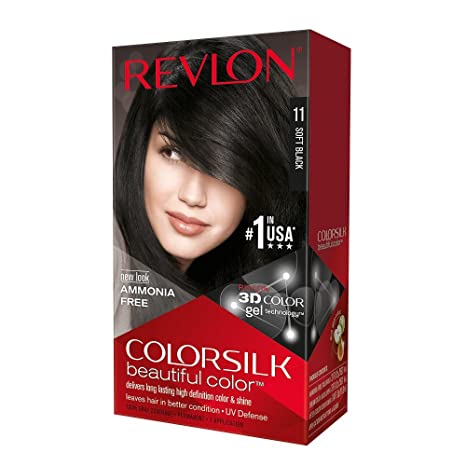 Revlon ColorSilk Beautiful Color, Soft Black [11] 1 ea (Pack of 5)