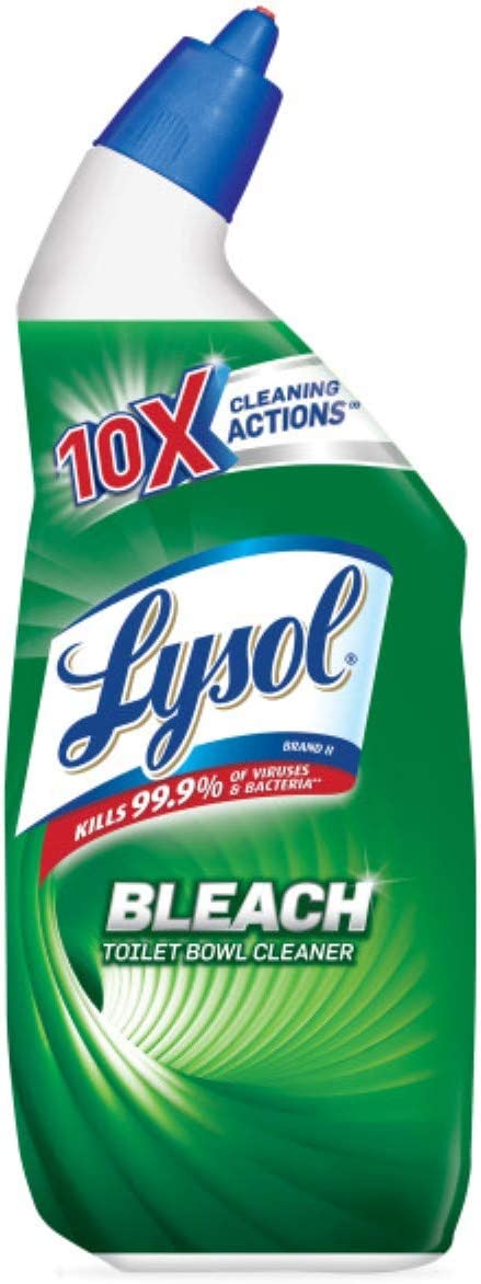 Lysol LYS-80142 Complete Clean Toilet Bowl Cleaner with Bleach, 24 Ounce (Pack of 7)