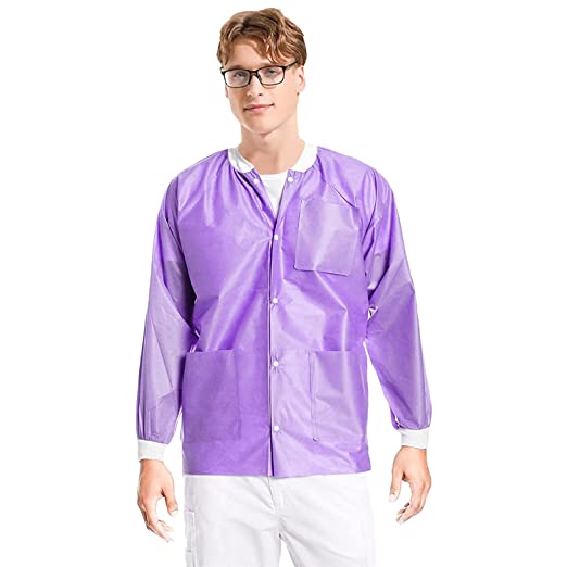 Valumax 3630PPXL Extra-Safe X-Large Lab Jacket, Purple 10/pk