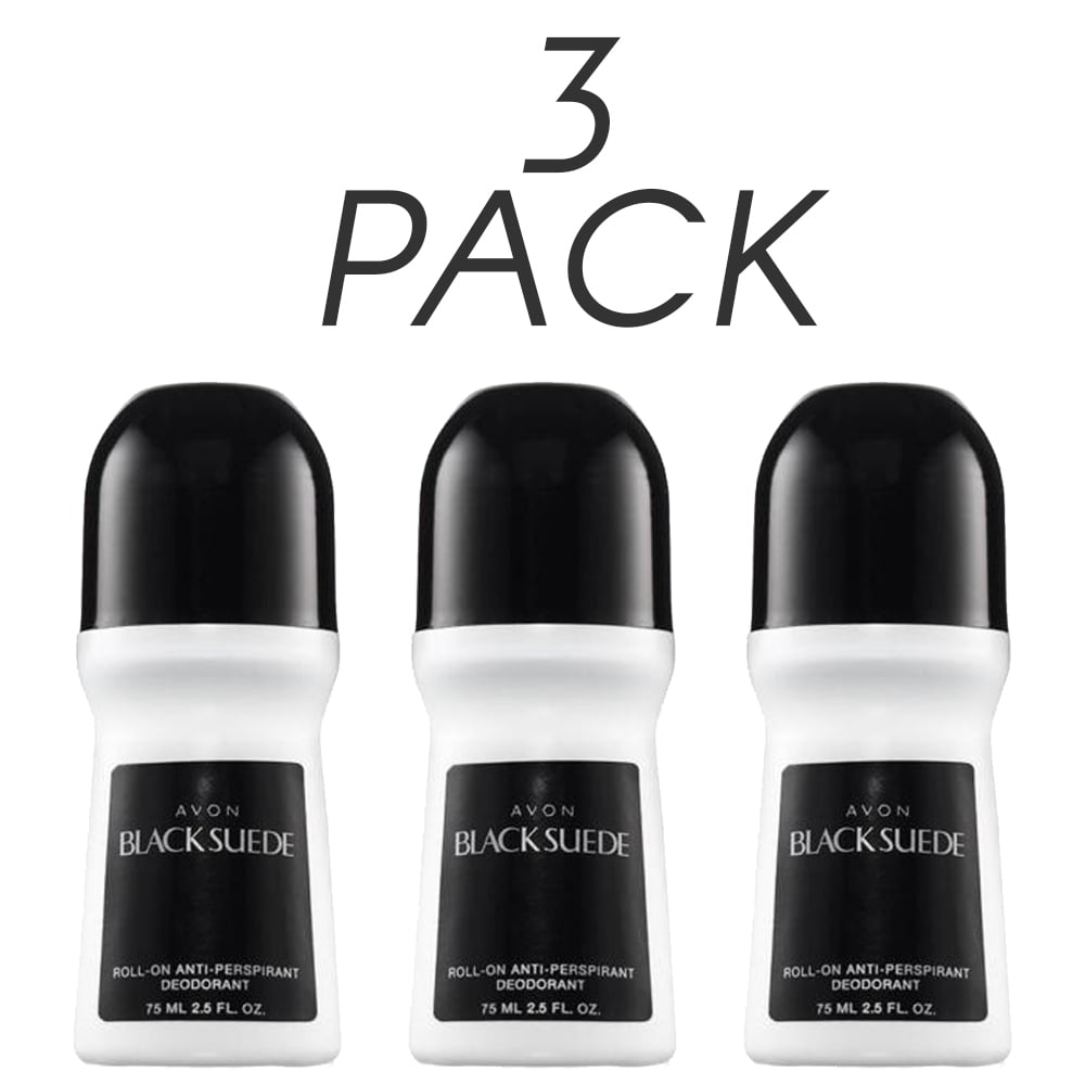 AVN-68531 Avon Black Suede Roll-on Anti-perspirant Deodorant 2.6 oz (Pack of 3)