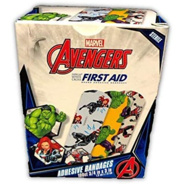 Dukal 1087837 Avengers Captain America & Ironman Adhesive Bandage, 3/4